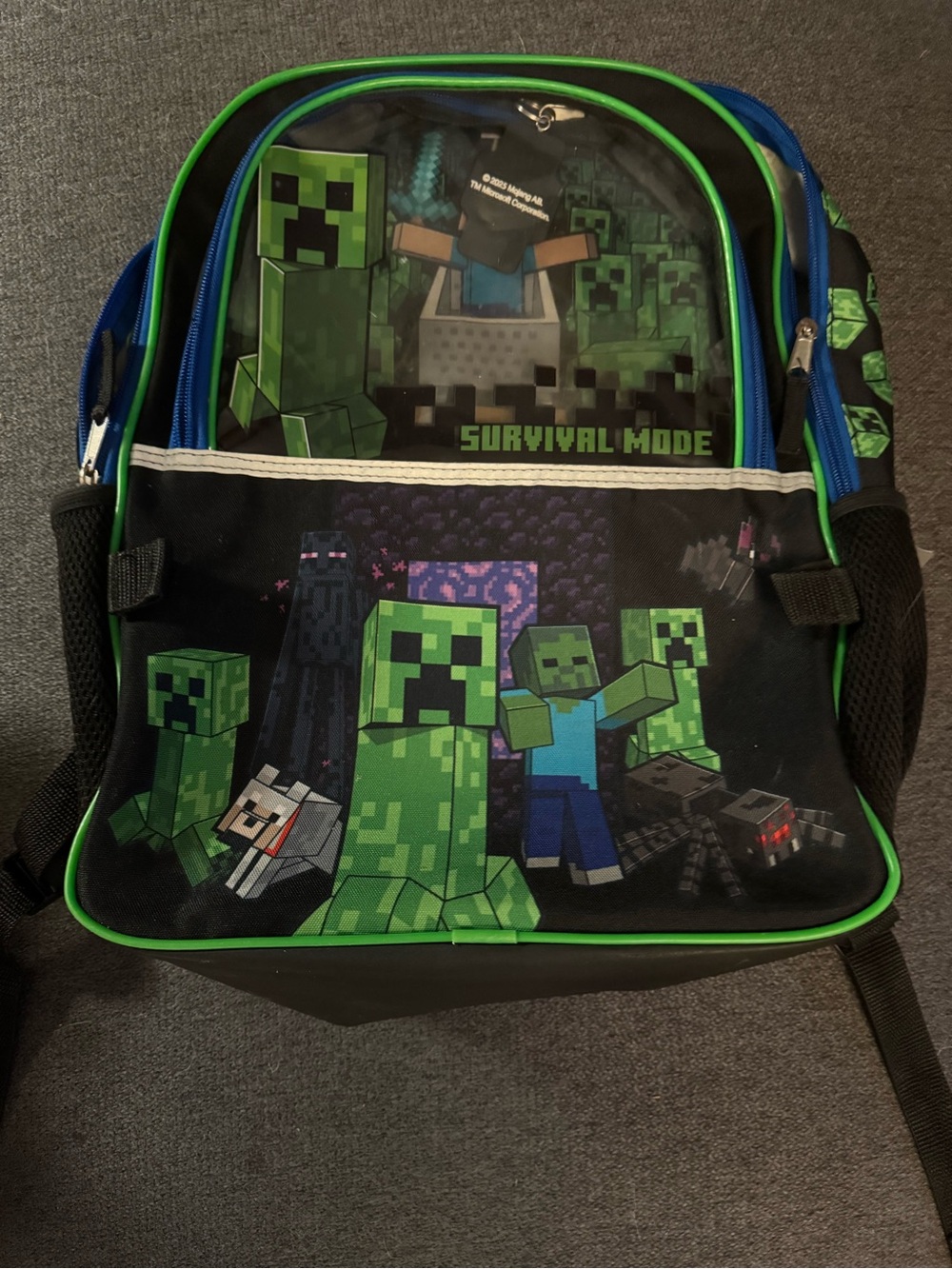 Minecraft Survival Mode Kids Backpack - Green